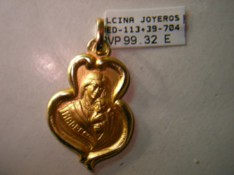 medallas de oro, plata, virgenes, cristos