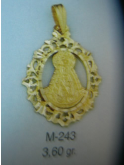 medallas de oro, plata, virgenes, cristos