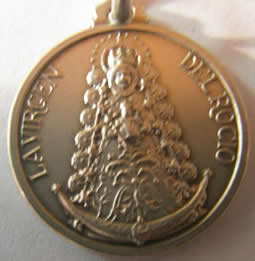 medalla virgen del rocio redonda