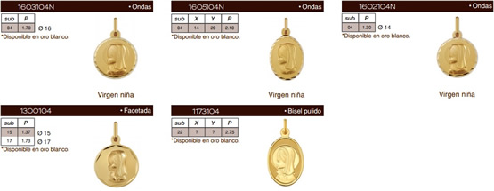 medallas religiosas oro