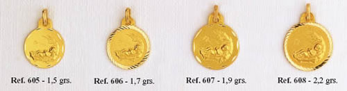 medallas bebe pajas