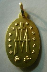 medalla milagrosa oro plata